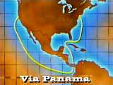 Map of Panama Route